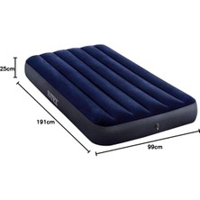 Intex Dura-Beam 64757 Tek Kişilik Ev Kamp Yatağı  Lacivert