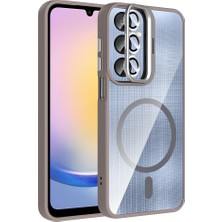 Galaxy A25 Kılıf Standlı ve Kamera Lens Hediyeli M-Safe Şarj Özellikli Etro Kapak