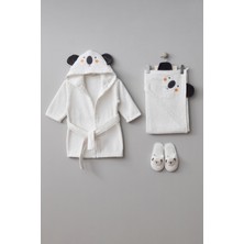 Bebitof My Baby Kumsal % 100 Pamuk 0 - 24 Ay  Bornoz Seti Koala Desen Kutu İçerisinde 30047