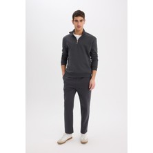 DeFacto Regular Fit Eşofman Altı İçi Polarlı Basic Düz Cepli Beli Bağcıklı Düz Paça D7836AX25SP