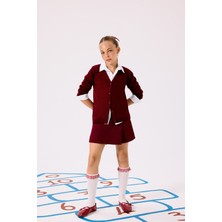 DeFacto Okul Beli Lastikli Gabardin Şort Etek Kız Çocuk F1434A825AU