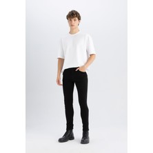DeFacto Super Skinny Fit En Dar Kalıp Normal Bel Ekstra Dar Paça Siyah Jean Pantolon R8752AZ24AU