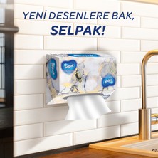 Selpak El ve Yüz Havlusu Kutulu Mermer Desen 10*80 Yaprak