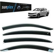 Sunplex Kromlu Cam Rüzgarlığı Fiat Egea 2015-2024 ile Uyumlu
