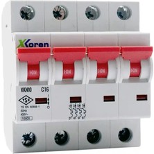 Xkoren 10KA 1p+N C Tipi 1A Otomatik Sigorta (6 Adet)(Kutu)