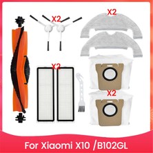 Oasis Oasis 10 Adet Elektrikli Süpürge Fırça Toz Torbası Filtresi ve Paspas Bezi Xiaomi Için Set X10 B102GL Elektrikli Süpürge Yedek Parçaları (Yurt Dışından)