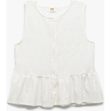 Kolsuz Bürümcük Bisiklet Yaka Brodeli Atlet