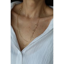 14 Ayar Altın Çift Zincirli Kalp Tasarım Kolye - Genola x Özge Ulusoy