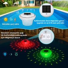 Güneş Enerjili Rgb Uzaktan Kumandalı Su Geçirmez Havuz Klor Şamandırası IP67