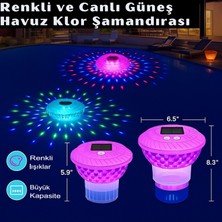 Güneş Enerjili Rgb Uzaktan Kumandalı Su Geçirmez Havuz Klor Şamandırası IP67