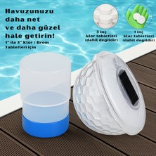 Güneş Enerjili Rgb Uzaktan Kumandalı Su Geçirmez Havuz Klor Şamandırası IP67