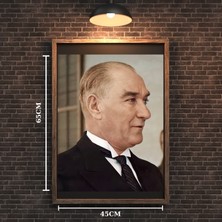 Atatürk Tablo Serisi 18 Çerçevesiz 45X65CM Pvc Tablo