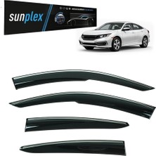 Sunplex Kromlu Cam Rüzgarlığı Honda Civic 2015-2021 ile Uyumlu