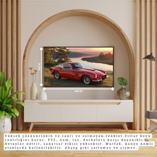Otomobil Temalı Kırmızı Klasik Spor Çerçevesiz Pvc Tablo 60X34 cm