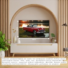 Otomobil Temalı Klasik Üstü Açılır Çerçevesiz Pvc Tablo 60X34 cm
