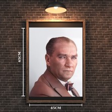 Atatürk Tablo Serisi 08 Çerçevesiz 45X65CM Pvc Tablo