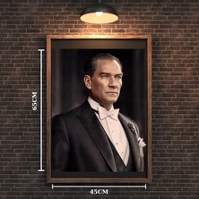 Atatürk Tablo Serisi 09 Çerçevesiz 45X65CM Pvc Tablo