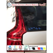 Kalp Atışı Köpek Figürlü Araba Stickerı – 12X4 cm – Hayvanseverler Için – Renk Seçenekli