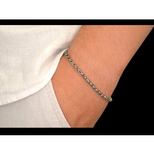 Taca Jewellery | 925 Ayar Gümüş Arnavut Zinciri Erkek Gümüş Bileklik