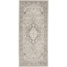 IKEA Vedbäk Yolluk 80 x 180 cm Açık Gri Düz Dokuma Kaymaz Tabanlı