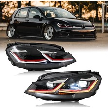 Vw Golf 7 2013- 7.5 Dizayn Kayar Sinyalli Krom J Ön Far