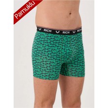 Erkek Kutulu Pamuklu Esnek Kumaş Likralı Boxer