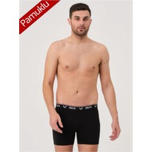 Erkek Kutulu Pamuklu Esnek Kumaş Likralı Boxer