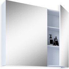 Teta Home Yalova 80 cm Mdf Banyo Aynalı Üst Dolap