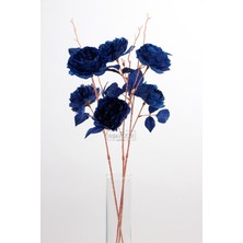 Yapay 2 Güllü Şakayık Çiçeği Dalı 77 cm Parlement Mavi