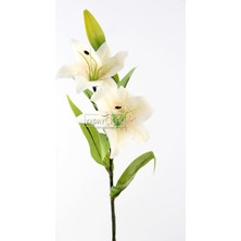 Uzun Dal Islak Zambak Çiçeği 75 cm Beyaz