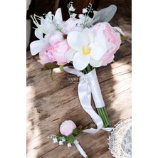 Pembe Düşler Gelin Buketi 2li Set