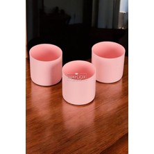 Mini Kaktüs Sukulent Saksısı 3lü Set Pembe Trend Model 8 cm