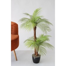 Yapay Küçük Palmiye Ağacı 2 Gövdeli 18 Yaprak 100 cm