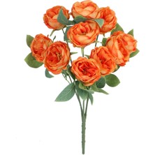 Yapay Çiçek 10 Dallı Catalina Rose 45 cm Turuncu
