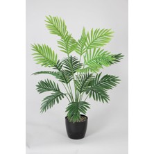 Yapay Areka Ağacı(Palmiye Bitkisi) 18 Yapraklı Siyah Saksıda 80 cm