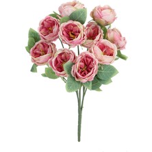 Yapay Çiçek 10 Dallı Catalina Rose 45 cm Pembe