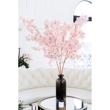 Yapay Kiraz Çiçeği Dalı Dekoratif Çiçek 90CM Pembe