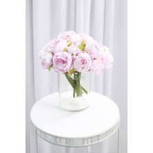 Yapay Çiçek 6lı Ipek Peony Şakayık Gül Demeti 25 cm Lila