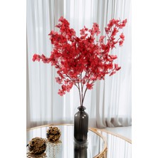 Yapay Kiraz Çiçeği Dalı Dekoratif Çiçek 90CM Kırmızı