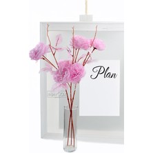 Yapay 2 Güllü Şakayık Çiçeği Dalı 77 cm Şeker Pembe