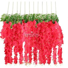 Yapay Sarkan Akasya Çiçeği 80-110 cm Fuşya 12LI Paket