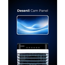 100 Lt Su Kapasiteli, 420 Watt, Otomatik Salınım, Dijital Touch Panel Portatif Hava Soğutucu