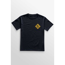 Unisex Lacivert T-Shirt Breaking Bad Dizi Movie Tehlike Minimal Ön Baskılı Tişört