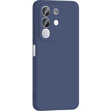 Gpack Vivo Y29 Uyumlu Kılıf Mara Lansman Soft Silikon Içi Kadife Lacivert