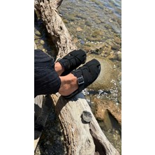 Siyah Süet Sepet Model Tokalı Düz Kadın Terlik