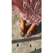 Sivri Burun Vizon Süet Topuklu Ayakkabı