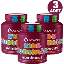 Atavit Kids Sambucus 60 Gummies 3 Adet