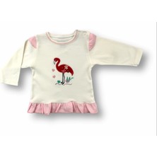 Sevimli Flamingo Desenli Bebek Sweatli Takımı