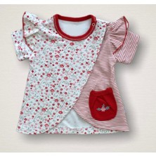 Şık Kırmızı Melek Kız Bebek Takımı