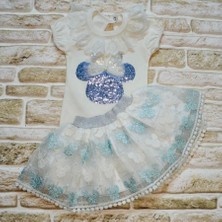 Sevimli Mickey Nakışlı Bebek Etek Takımı